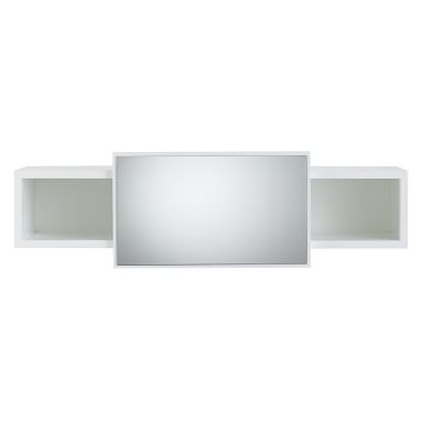 Lane Cubby Mirror Shelf, White, 24" - Image 1