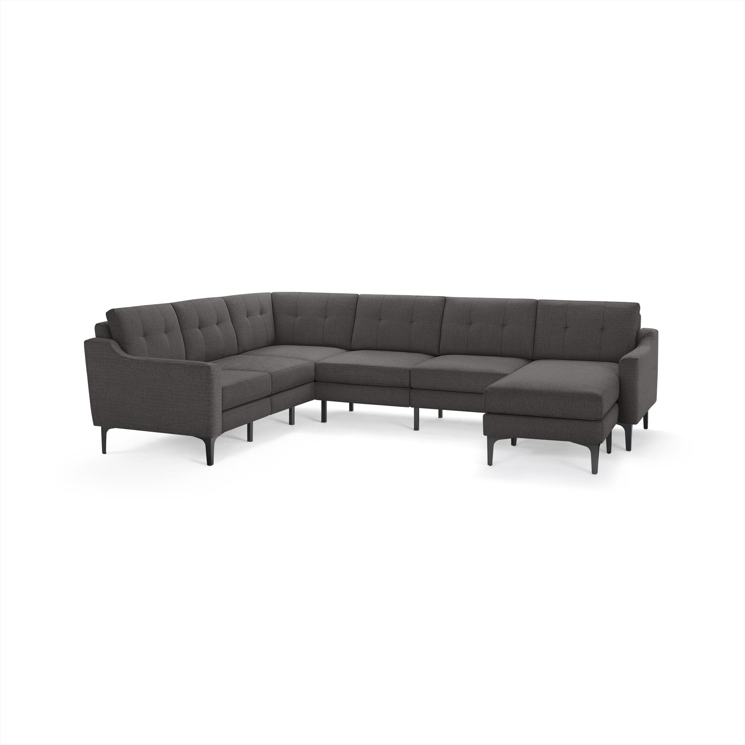 Nomad 6-Seat Corner Sectional with Chaise in Charcoal - Image 0