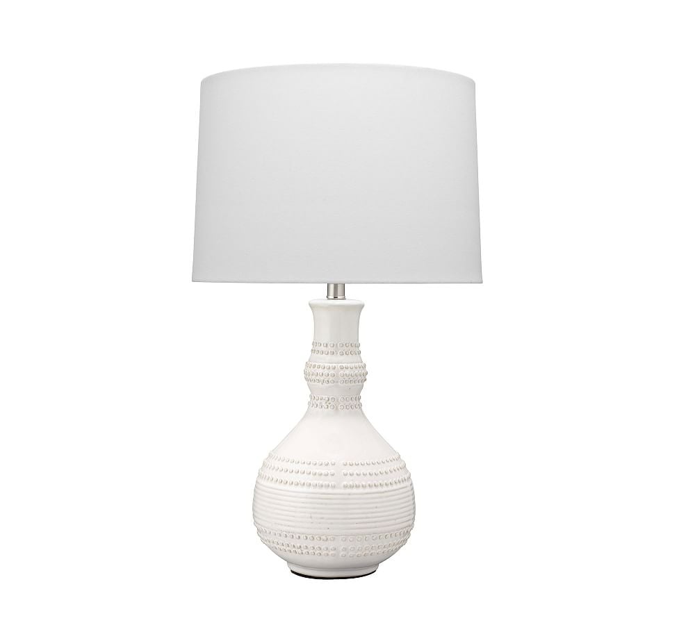 Kahn Ceramic Table Lamp, White - Image 0
