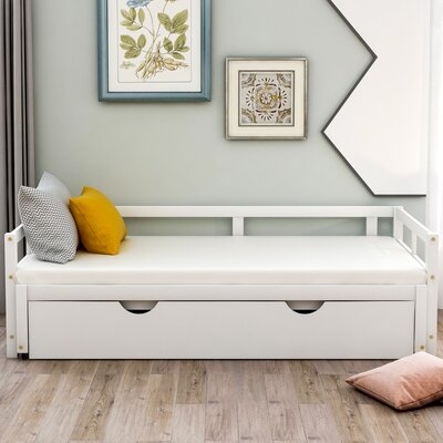 Ricci Twin Solid Wood Daybed with Trundle - Image 0