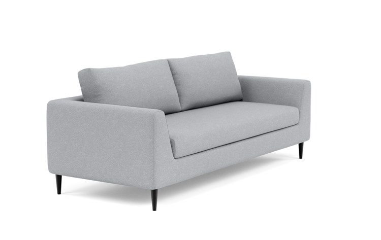 Asher Sofa with Grey Gris Fabric and Unfinished GunMetal legs - Image 1