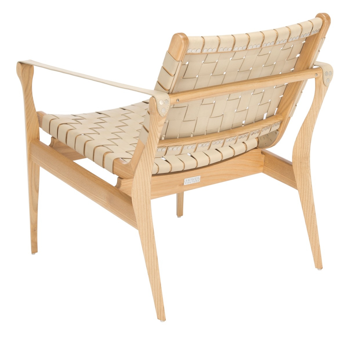 Dilan Leather Safari Chair - White - Image 8