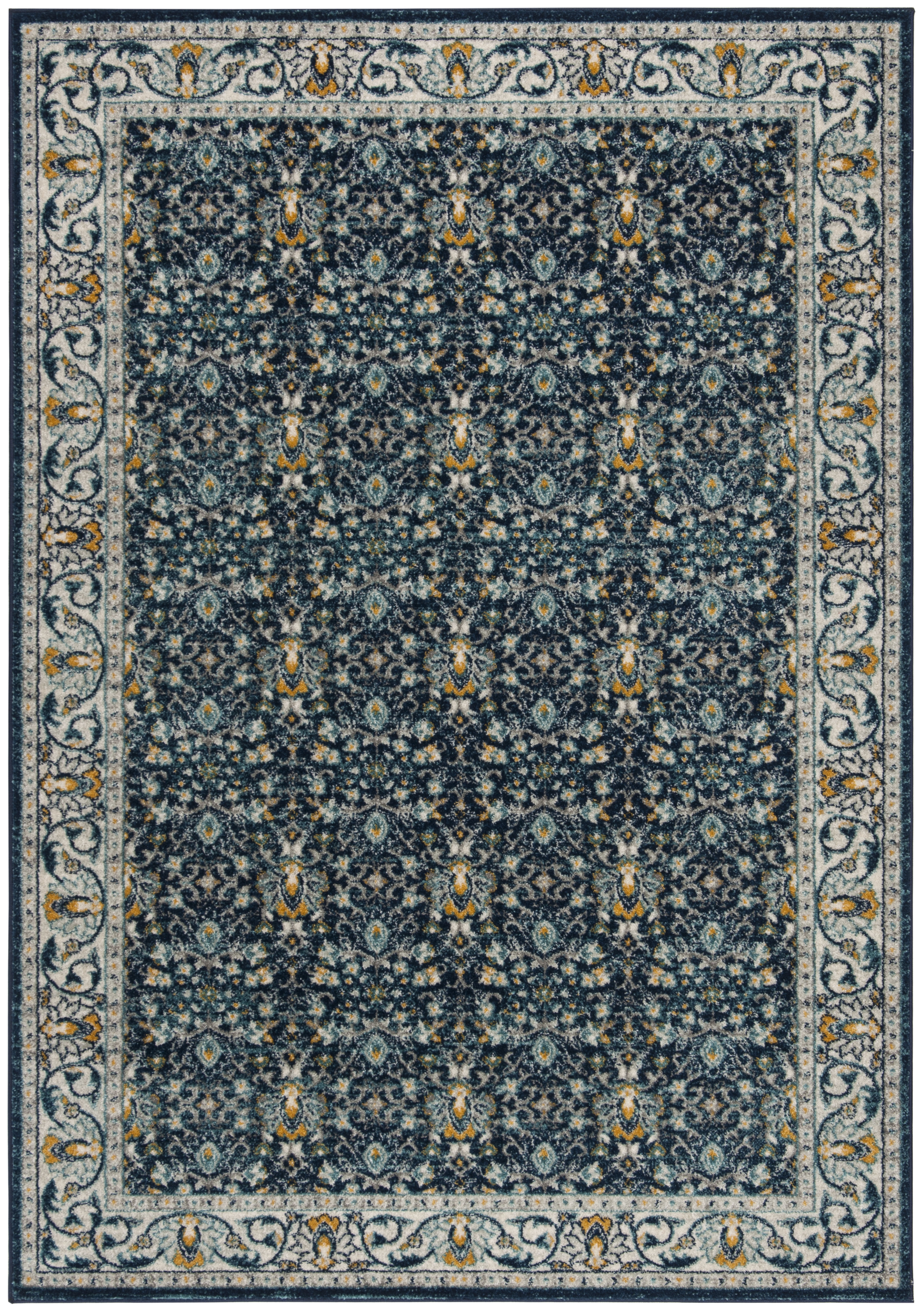 Arlo Home Woven Area Rug, MAD151D, Navy/Cream,  3' X 5' - Image 0