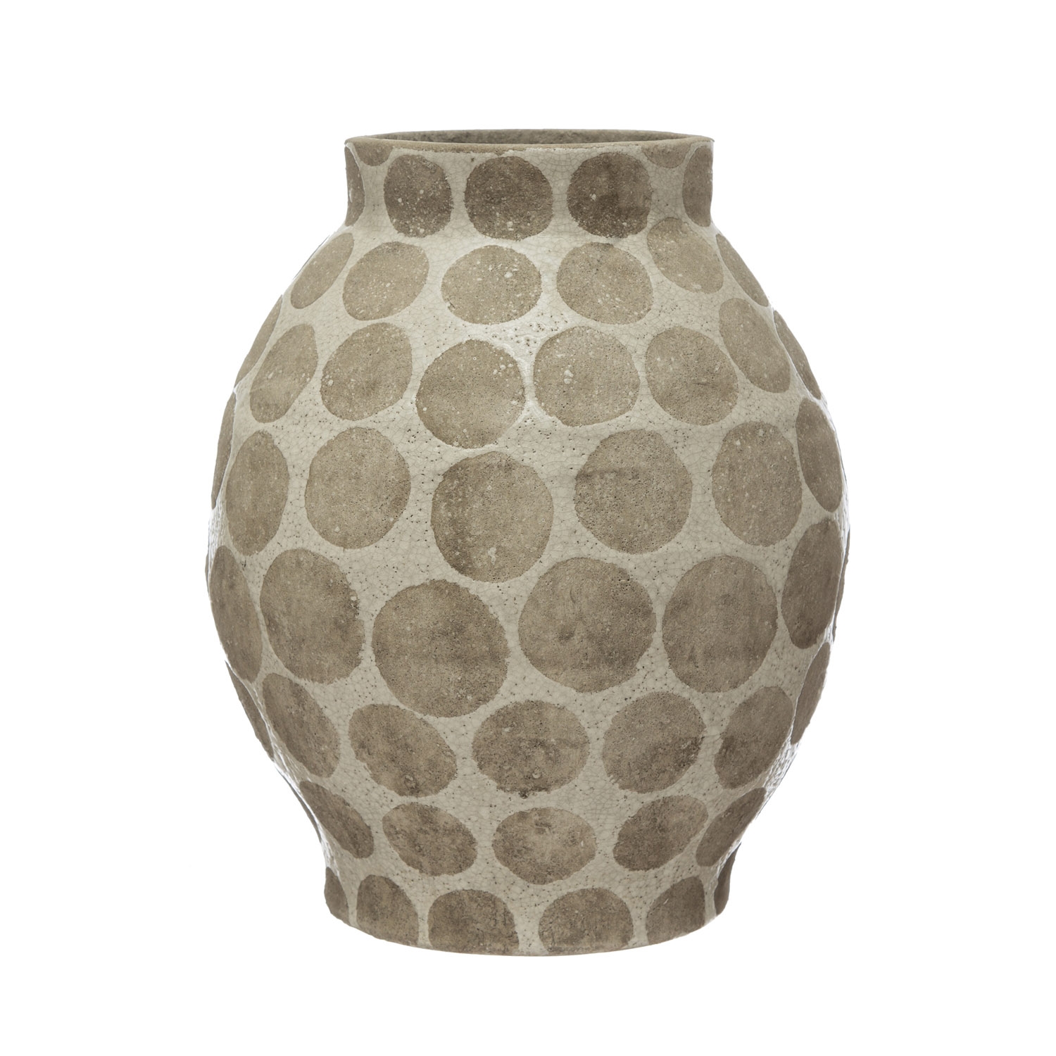 Terra-cotta Vase with Wax Relief Dots - Image 0