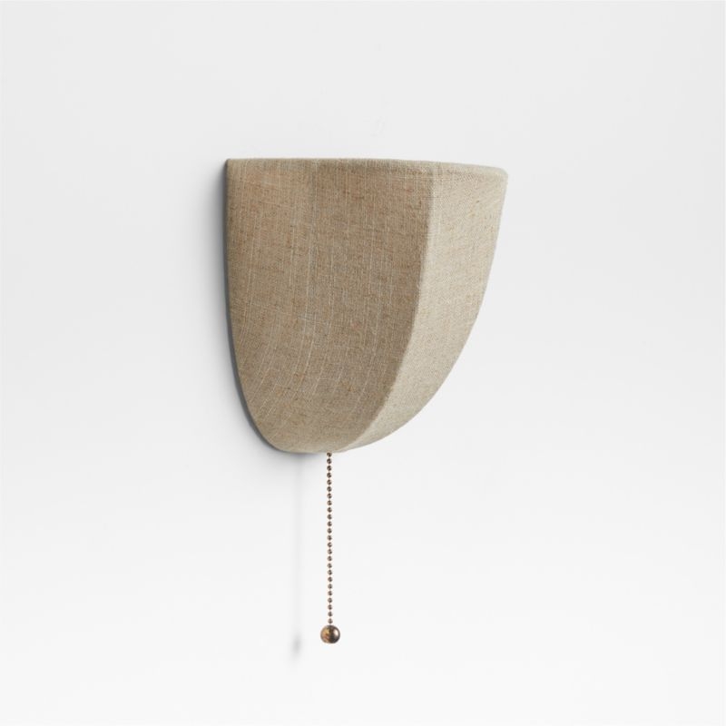 Allegra Wall Sconce with Linen Shade by Jake Arnold Set of 2 - Image 4