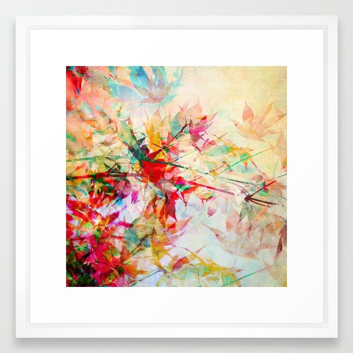 Abstract Autumn 2 Framed Art Print by Mareike BaPhmer - Vector White - MEDIUM (Gallery)-22x22 - Image 0