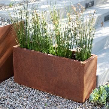 Veradek Corten Steel Low Planter, 25"W x 13"D x 10"H - Image 2
