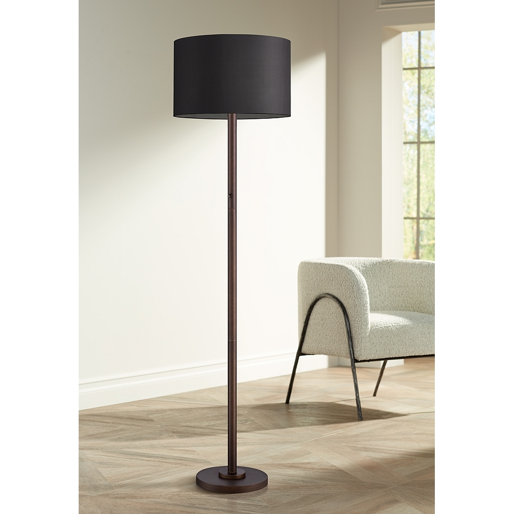 Possini Euro Meridian 72" Bronze Black Light Blaster Floor Lamp - Image 0