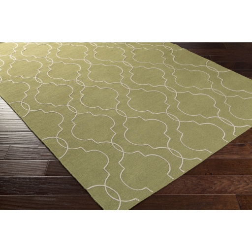 Seabrook Green Indoor 2' x 3' Handmade Rug - Image 1