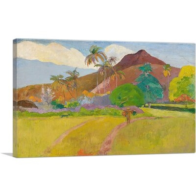ARTCANVAS Tahitian Landscape 1891 Canvas Art Print By Paul Gauguin_Rectangle - Image 0
