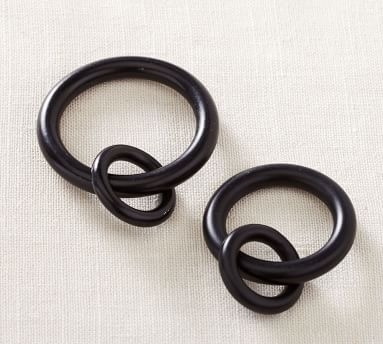 PB Standard Curtain Round Ring, Single, Small, Antique Bronze Finish set of 7 - Image 1
