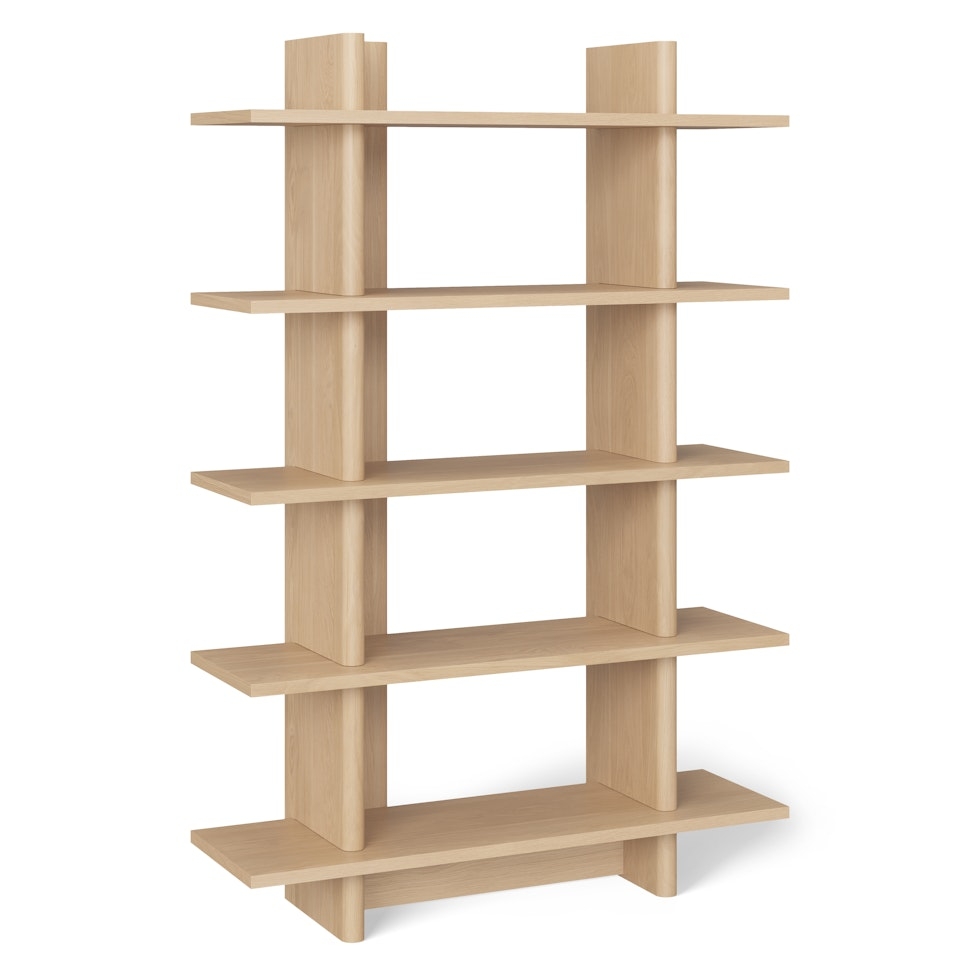 Torme 48" Bookcase, Tall - White Oak - Image 0