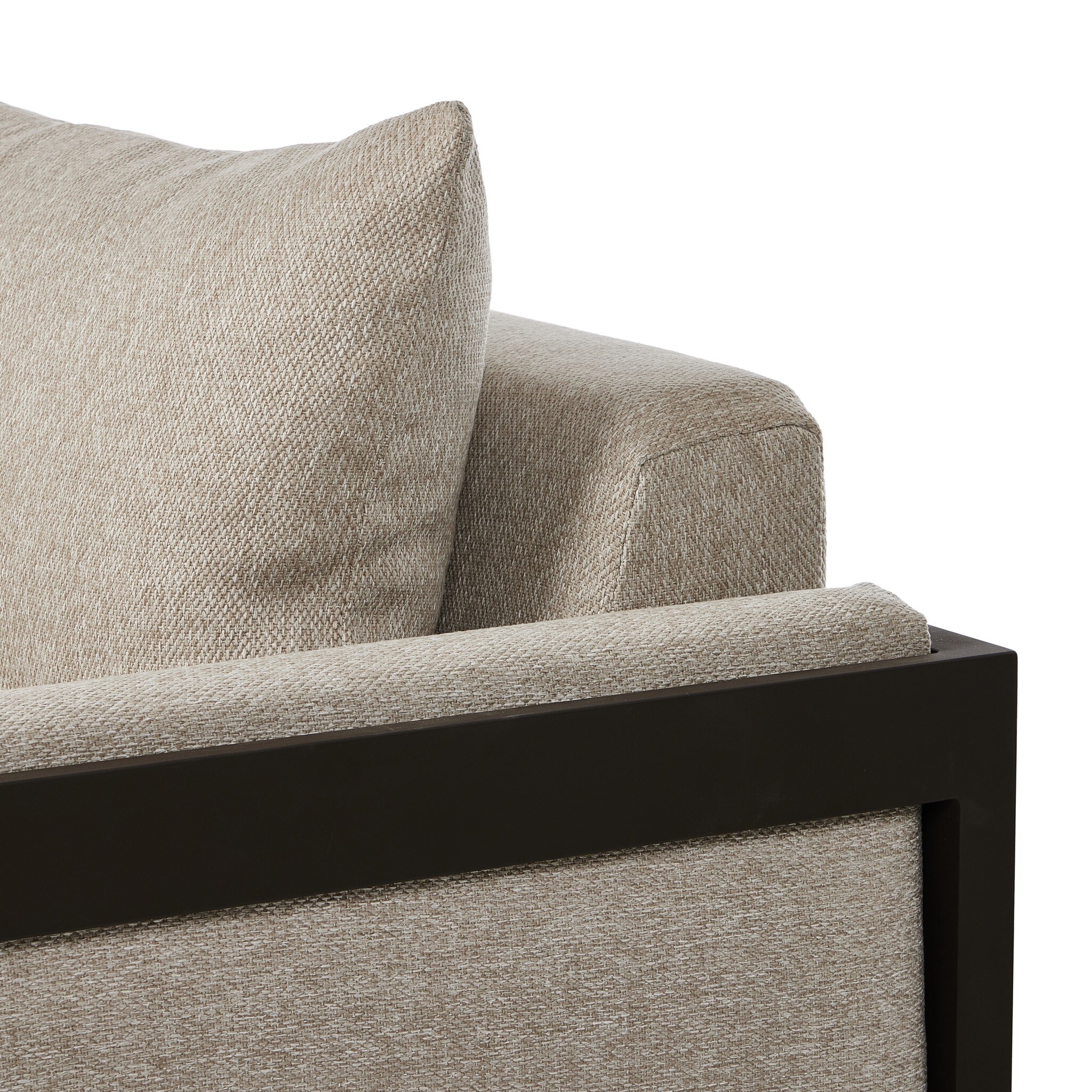 Chapman Outdoor Metal Sofa-106" - Concha Fog - Image 9