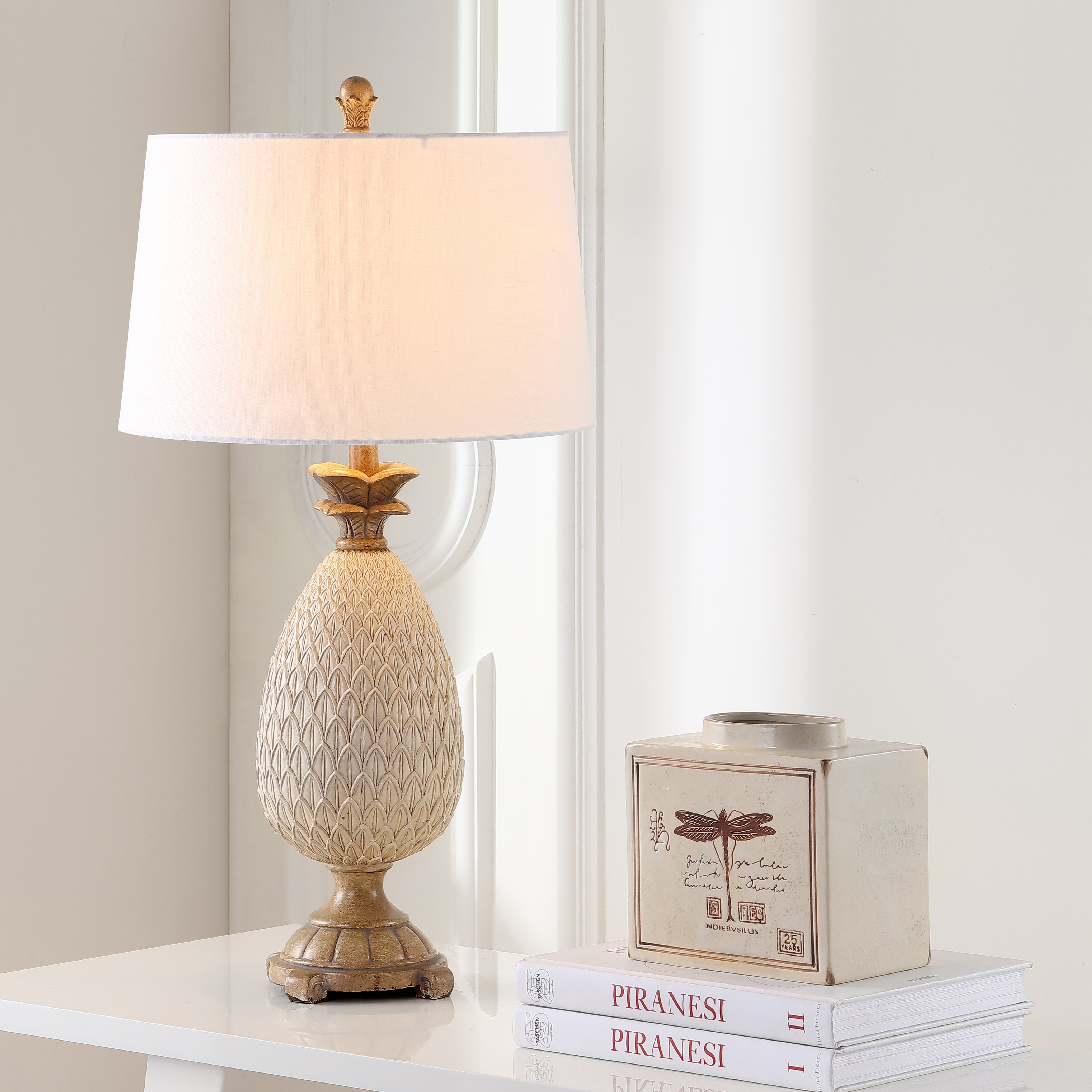 Briar Table Lamp - Antique Cream/Brown - Safavieh - Image 3