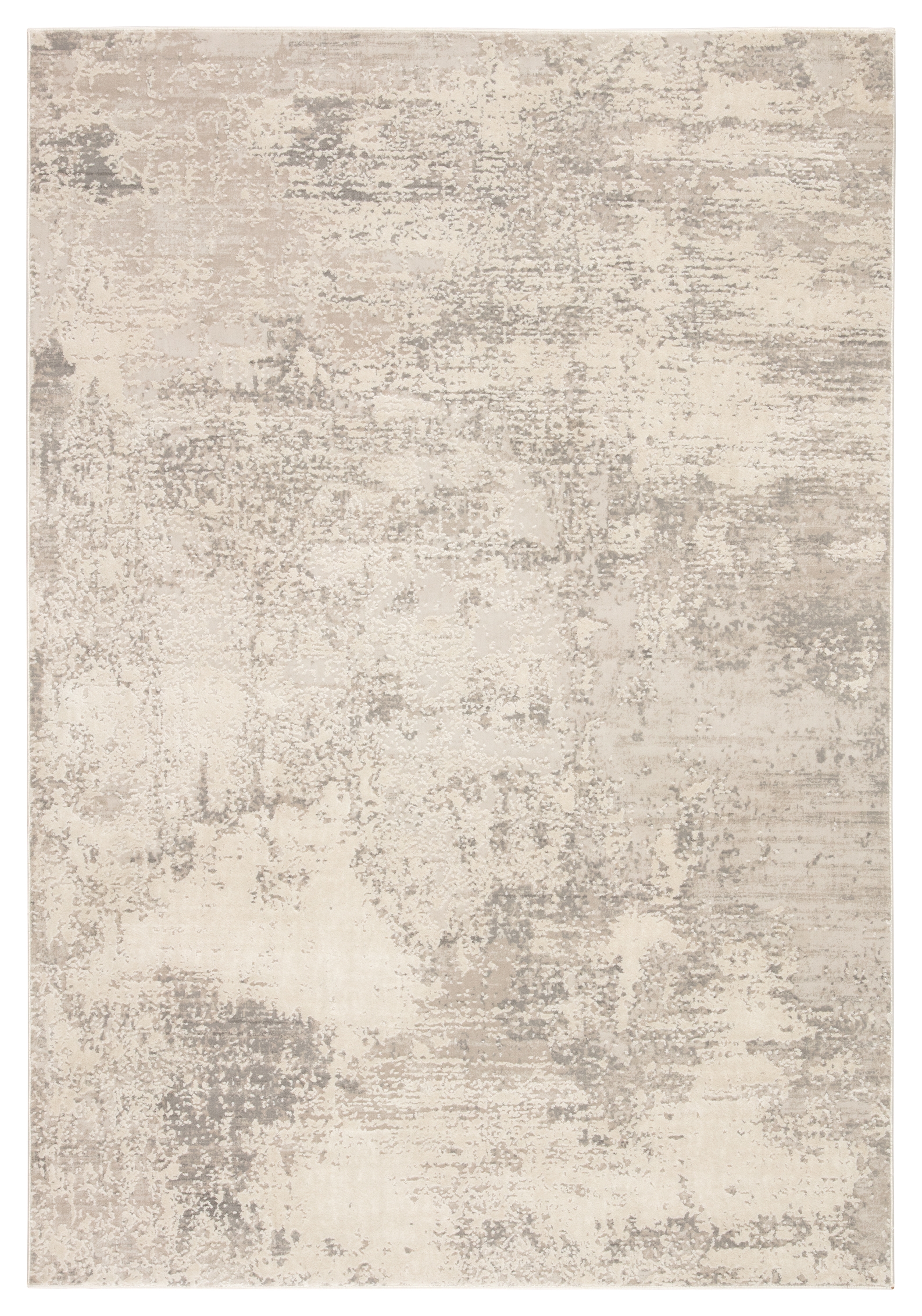 Brixt Abstract Gray/ Ivory Area Rug (4'X6') - Image 0