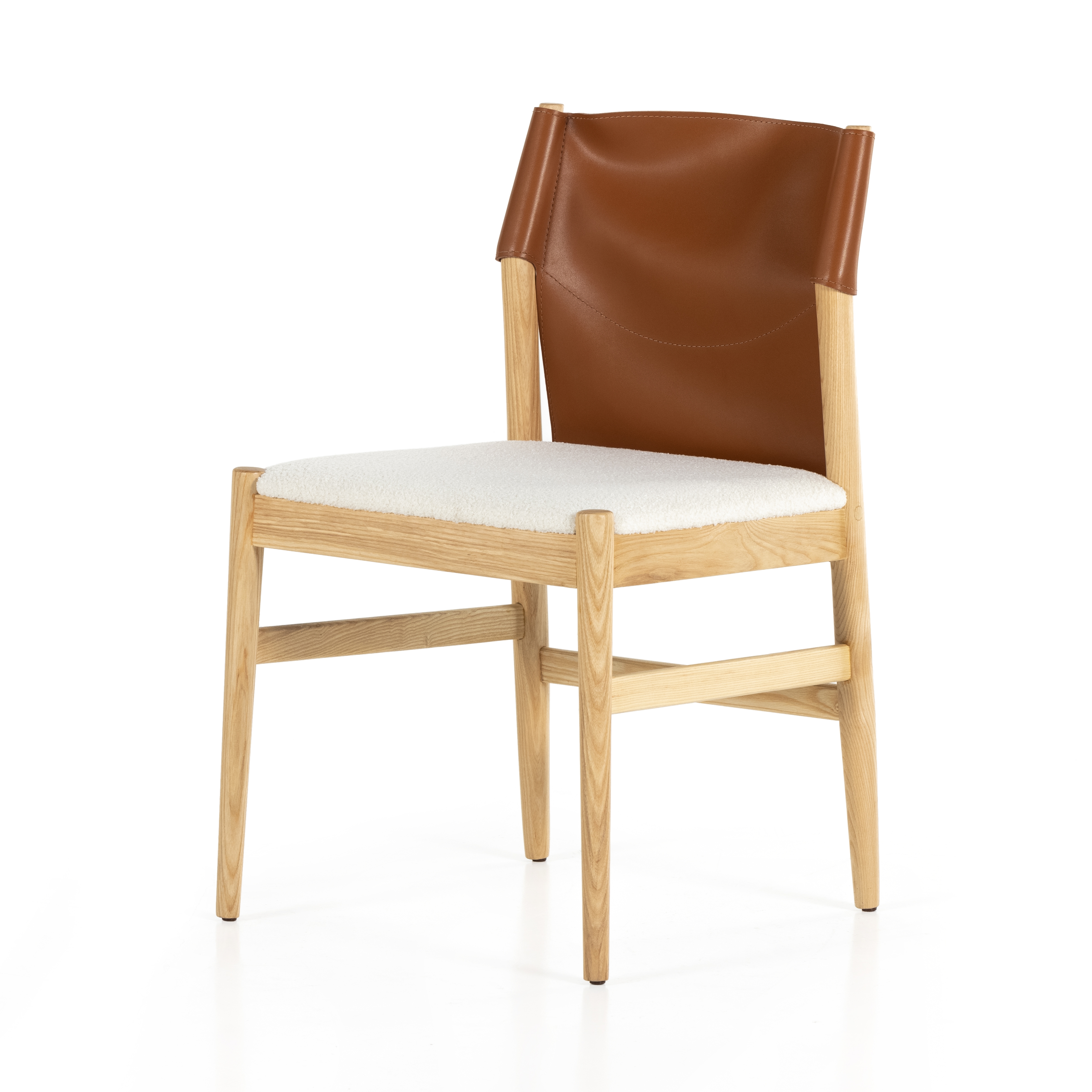 Lulu Armless Dining Chair-Saddle Leather - Image 0