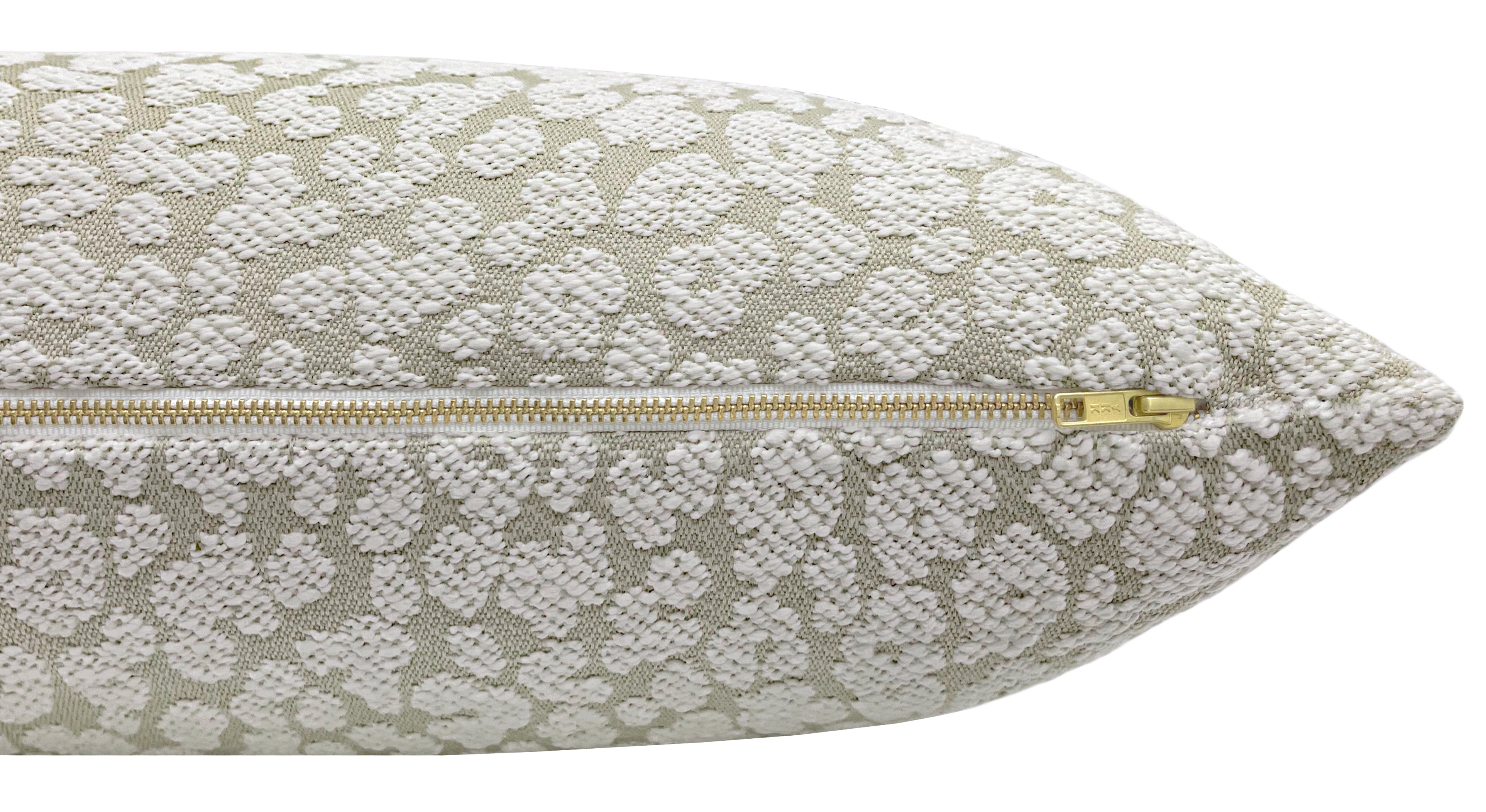 THE XL LUMBAR :: LEOPARD CHENILLE // STONE - 14" X 48" - Image 1