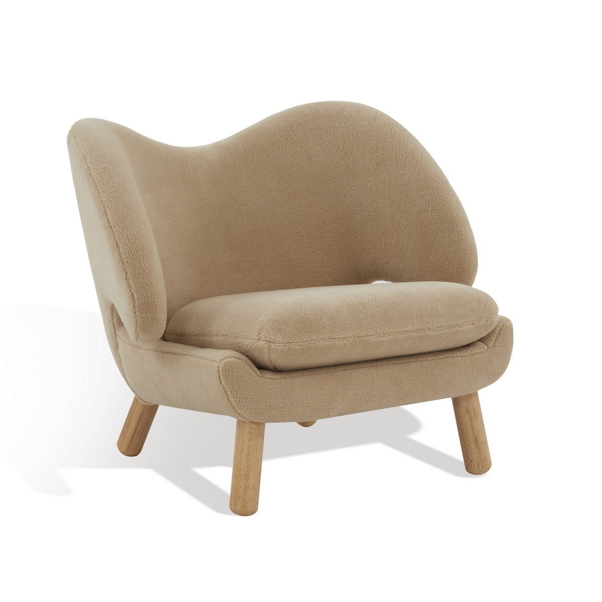 Felicia Contemporary Accent Chair - Tan/Natural - Image 3