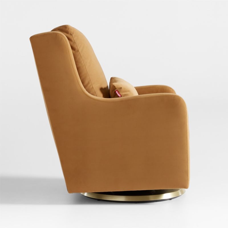 Milo Tan Nursery Swivel Glider Chair - Image 3