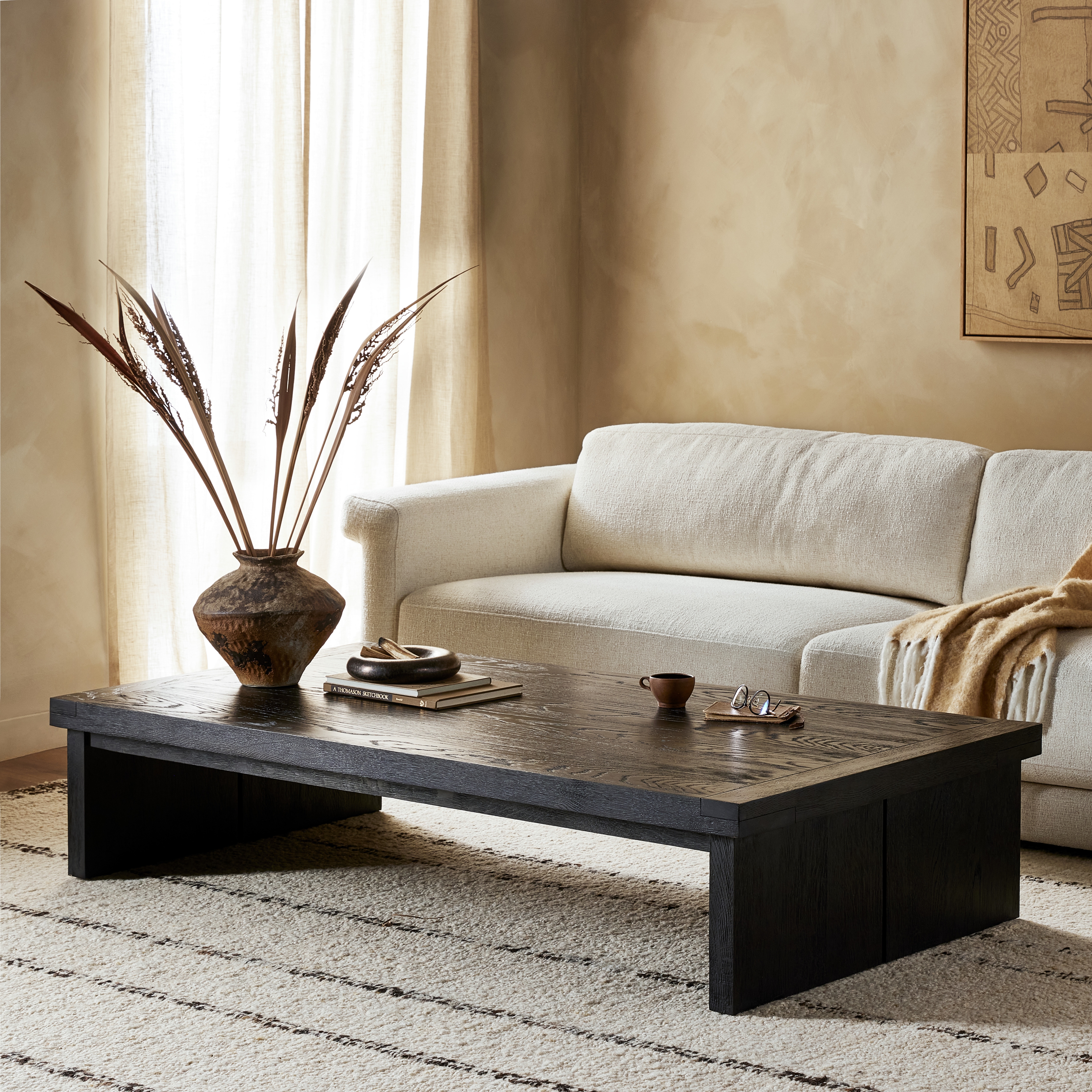 Warby Coffee Table-Worn Black Oak - Image 10