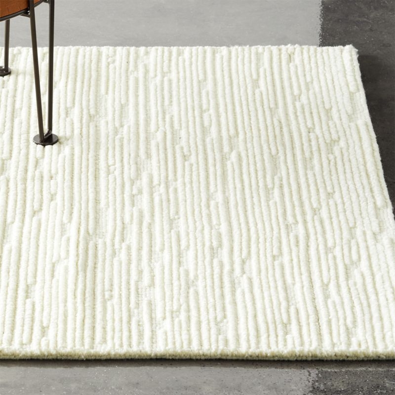 Elfen Ivory Textured Wool Rug 8'x10' - Image 2