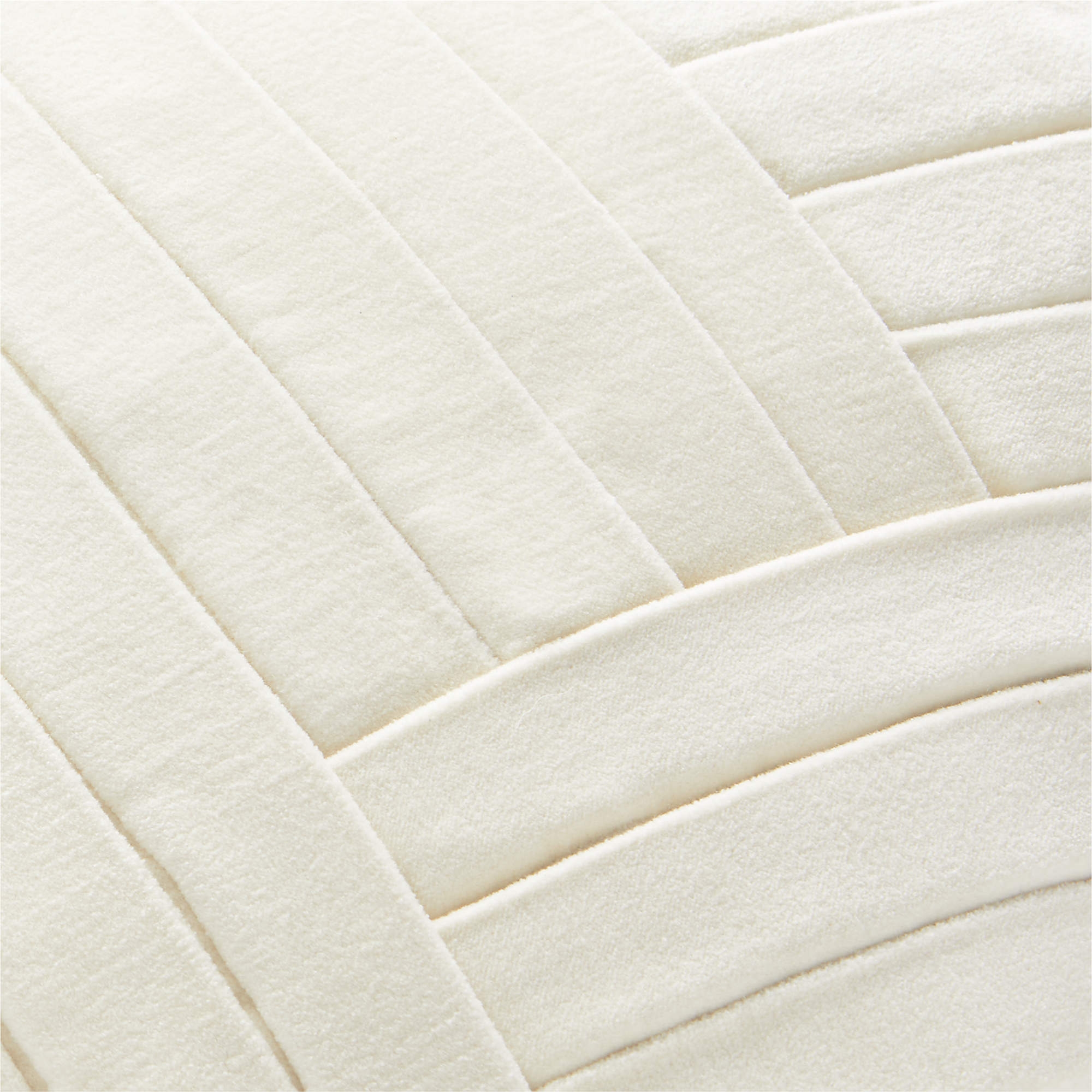 Leger Velvet Pillow, Down-Alternative Insert, Ivory, 18" x 18" - Image 3