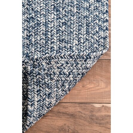 Killebrew Hand Braided Blue Indoor/Outdoor Area Rug, 6' x 9' - Image 4