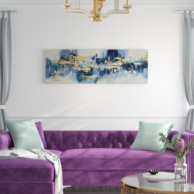 Gold Water Reflection by Parvez Taj - Wrapped Canvas Print - Image 1