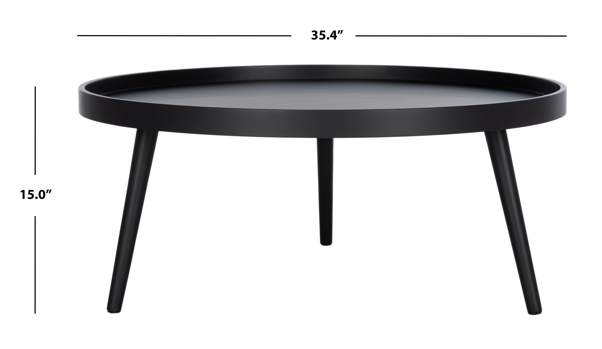 Fritz Tray Top Coffee Table - Black - Safavieh - Image 5