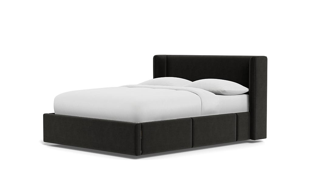 Graham Upholstered Bed with Contrast Piping and Storage Option - Image 2