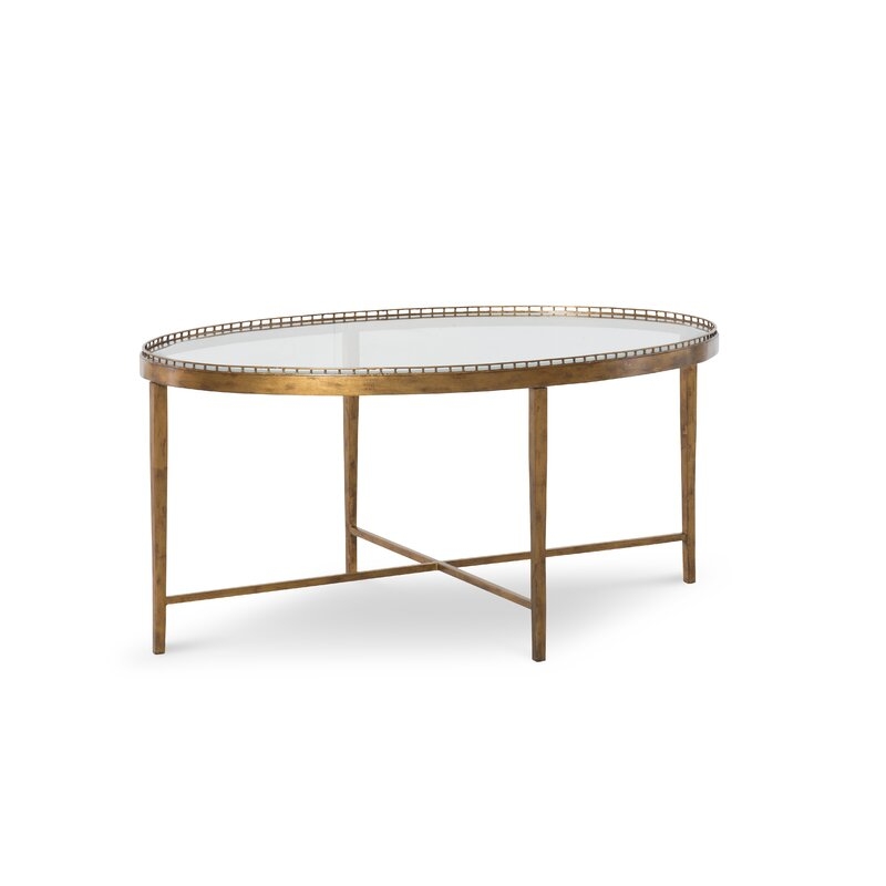 Century Details Occasional Cross Legs Coffee Table - Image 0