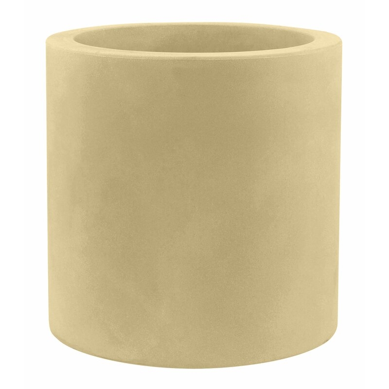 Vondom Cilindro Pot Planter Color: Beige, Size: 11.75" H x 11.75" W x 11.75" D - Image 0