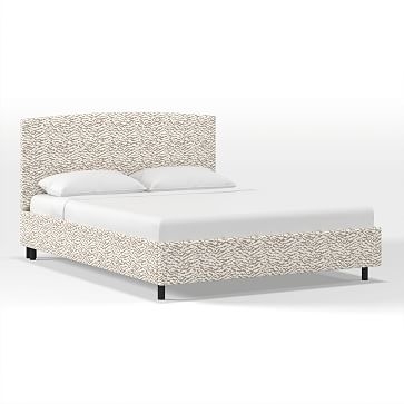 Skyline Upholstered Platform Bed, King, Deco Weave, Feather Gray - Image 3