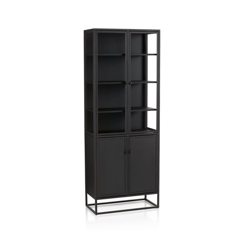 Casement Black Tall Storage Cabinet - Image 10
