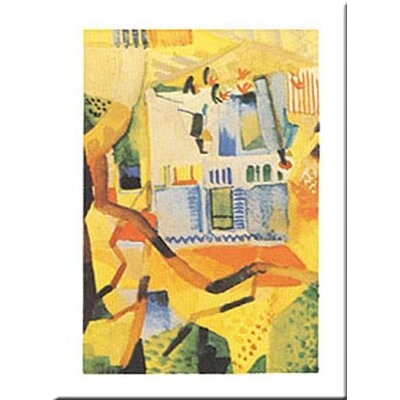 Country House Court by August Macke - Unframed Graphic Art Print on Paper - Image 0