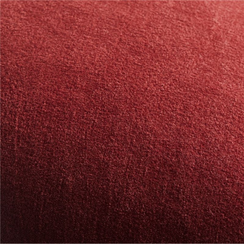 Brick 20x20 Washed Organic Cotton Velvet Throw Pillow Cover - Image 2