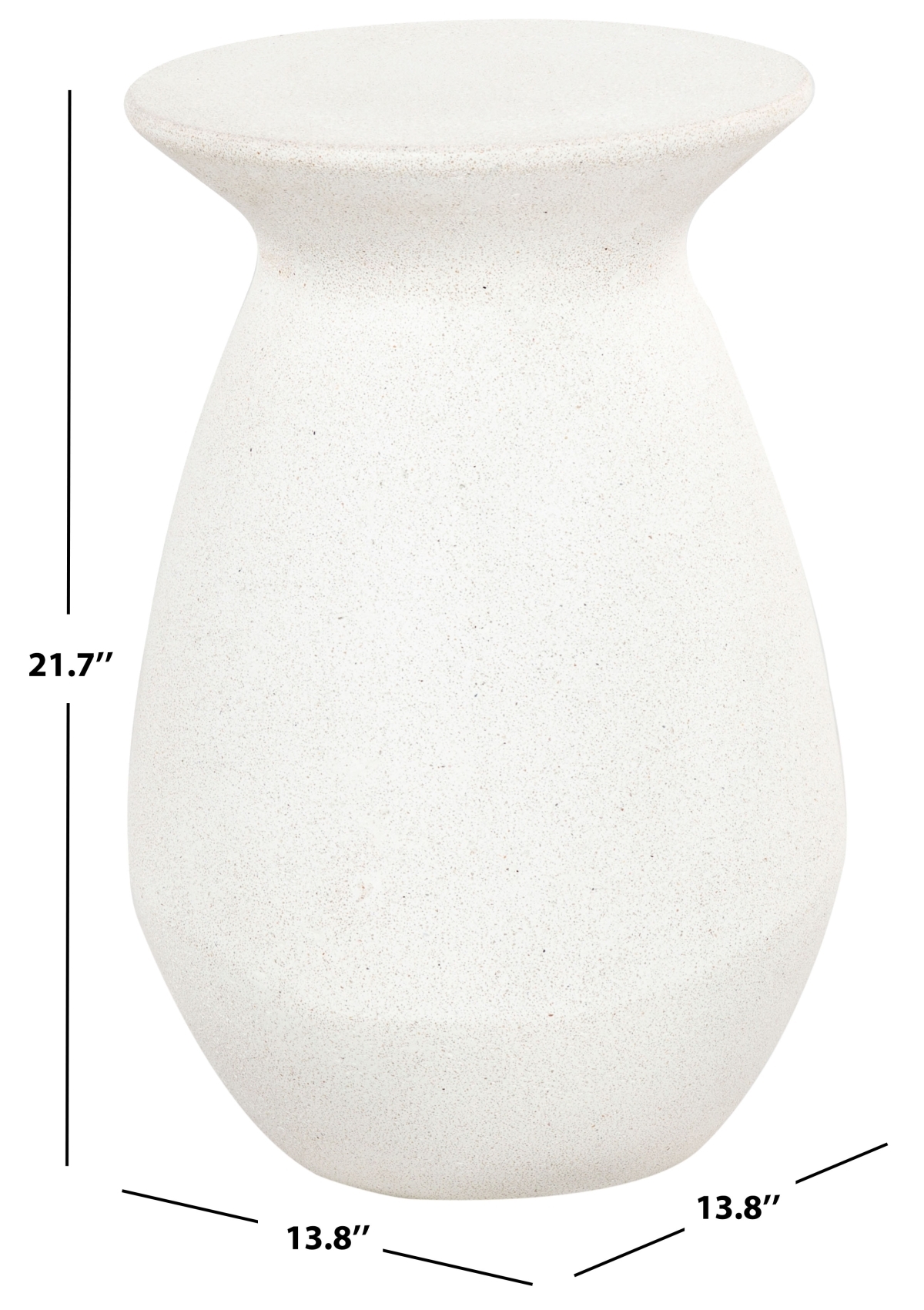 Dynah Concrete Accent Table - Ivory - Image 5