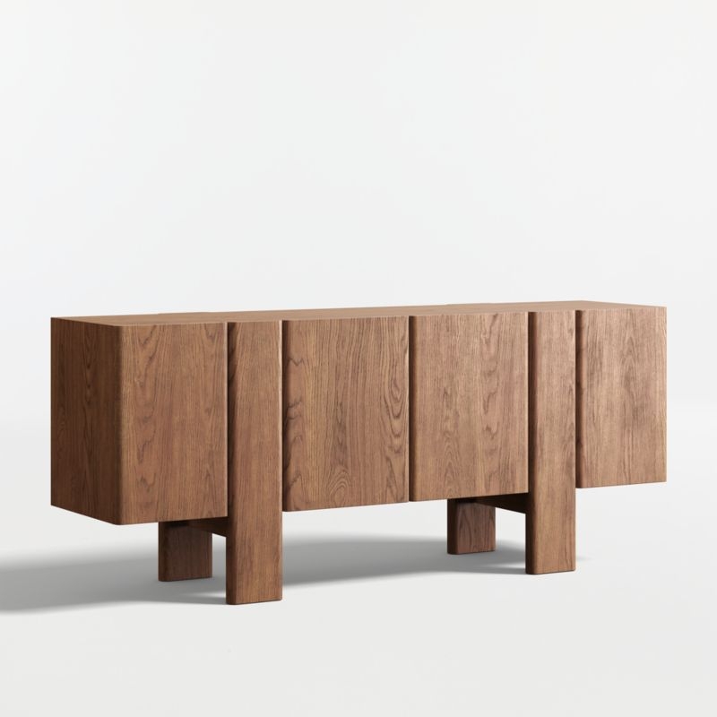 Hearth 76" Oak Credenza - Image 4