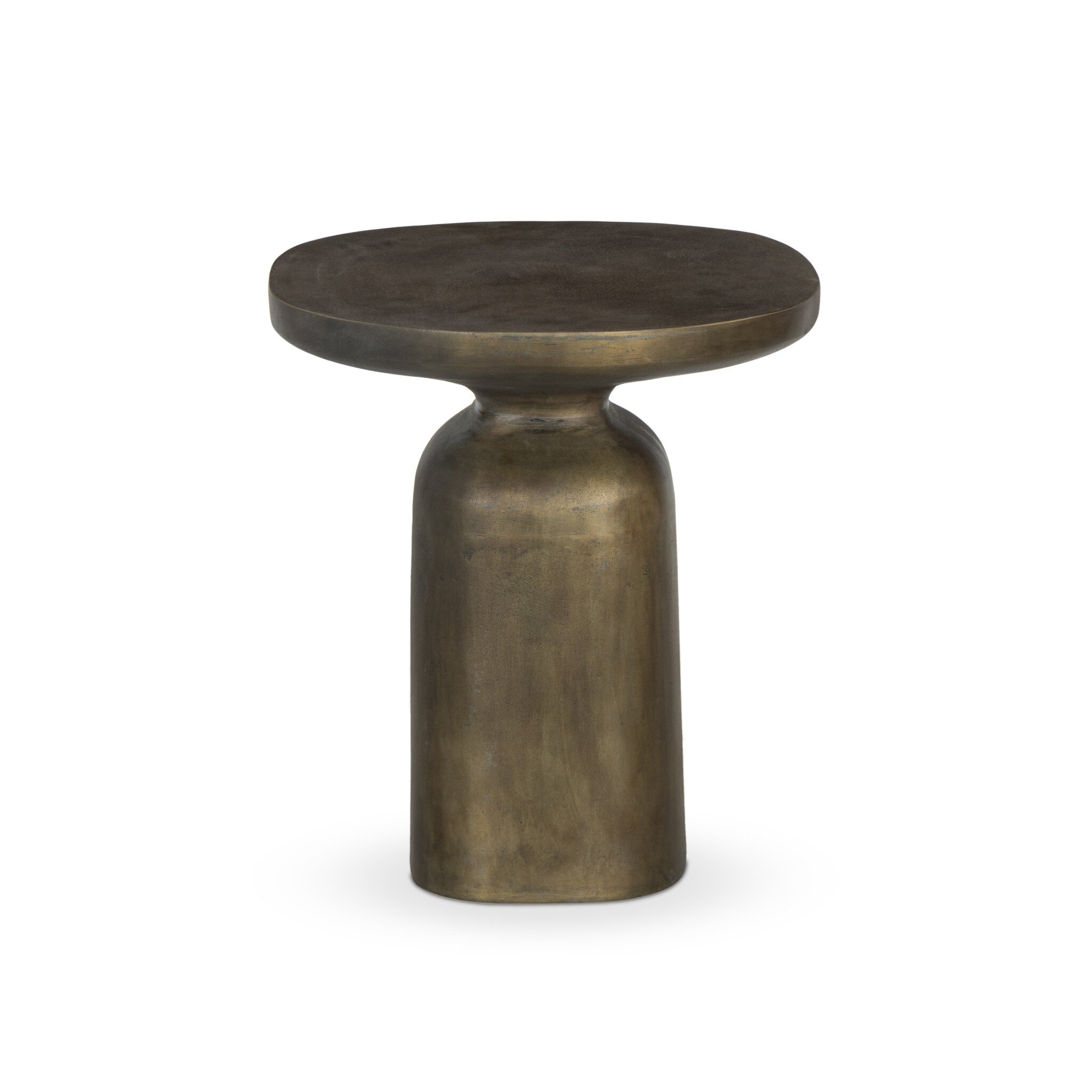 Odessa End Table - Textured Aged Brass - Image 0