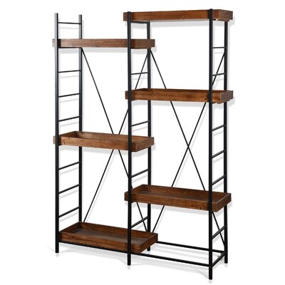 Edington 76" H x 50" W Metal Etagere Bookcase - Image 0