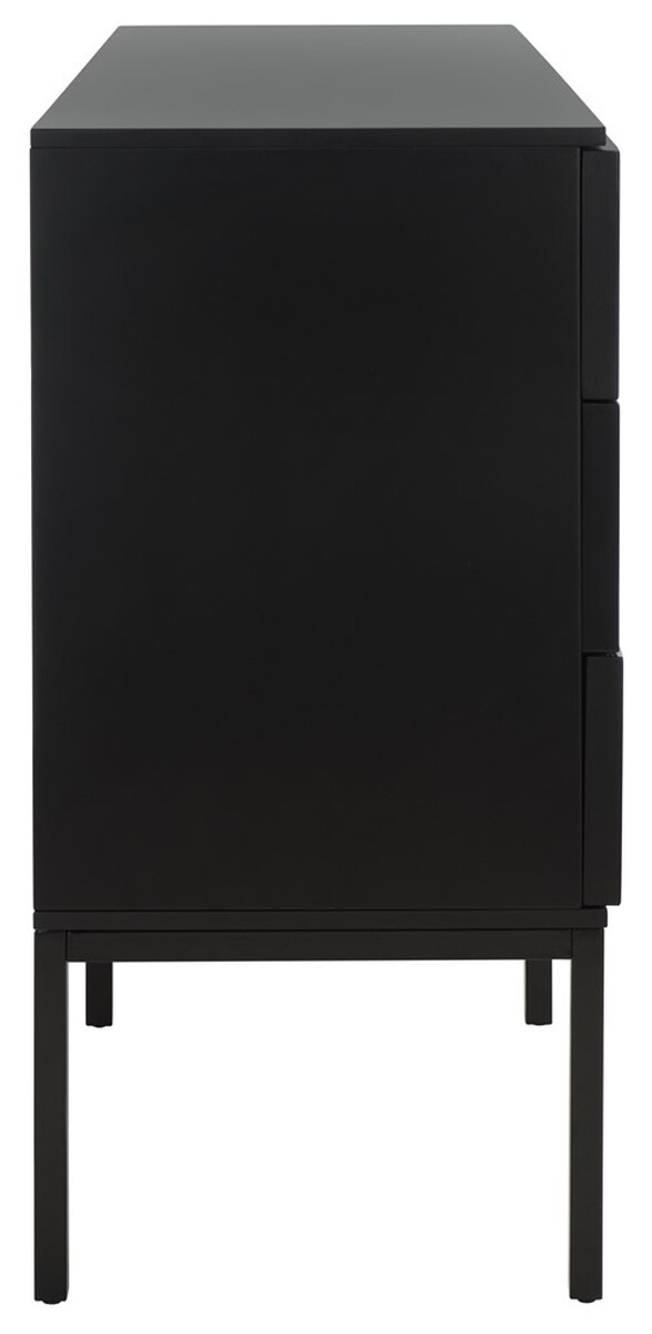 Zadie Rattan Dresser - Black - Safavieh - Image 4