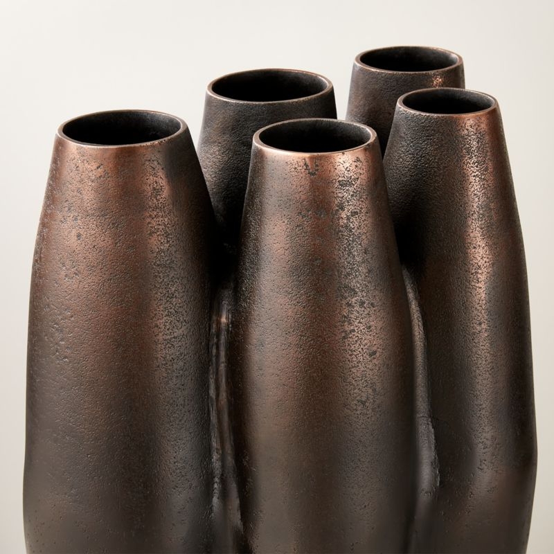 Randa Bronze Blackened Cast Aluminum Vase - Image 2