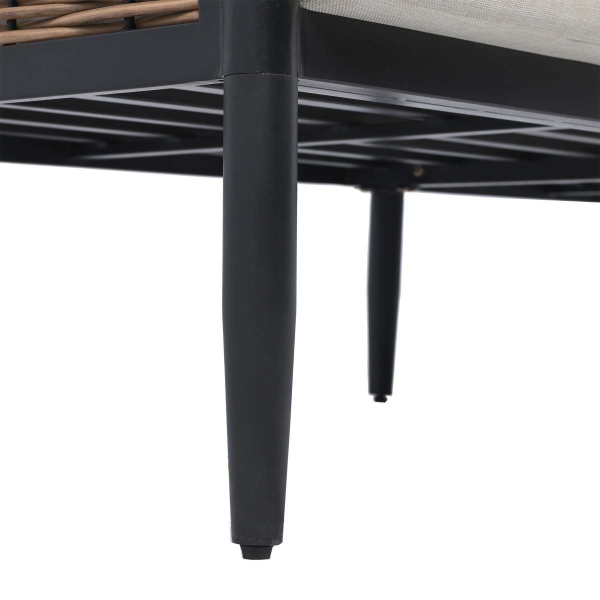 Harrison Indoor-Outdoor 3 Seater Sofa - Black/Taupe - Image 4