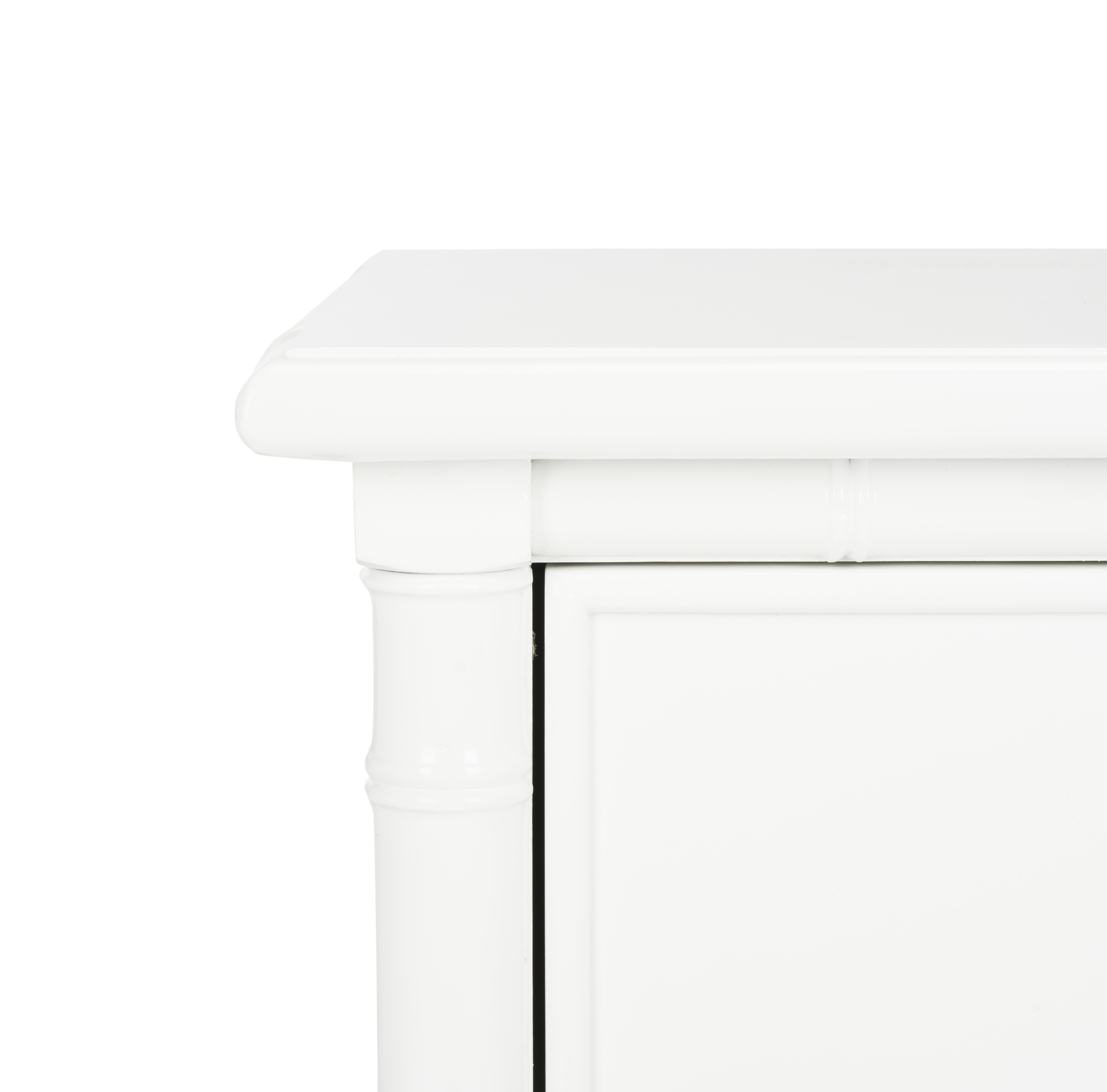 Mina Modern Coastal 3 Drawer 25" H Bamboo Nightstand - White - Safavieh - Image 4