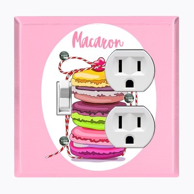 Metal Light Switch Plate Outlet Cover (Macaron Love - Single Toggle Single Duplex) - Image 0