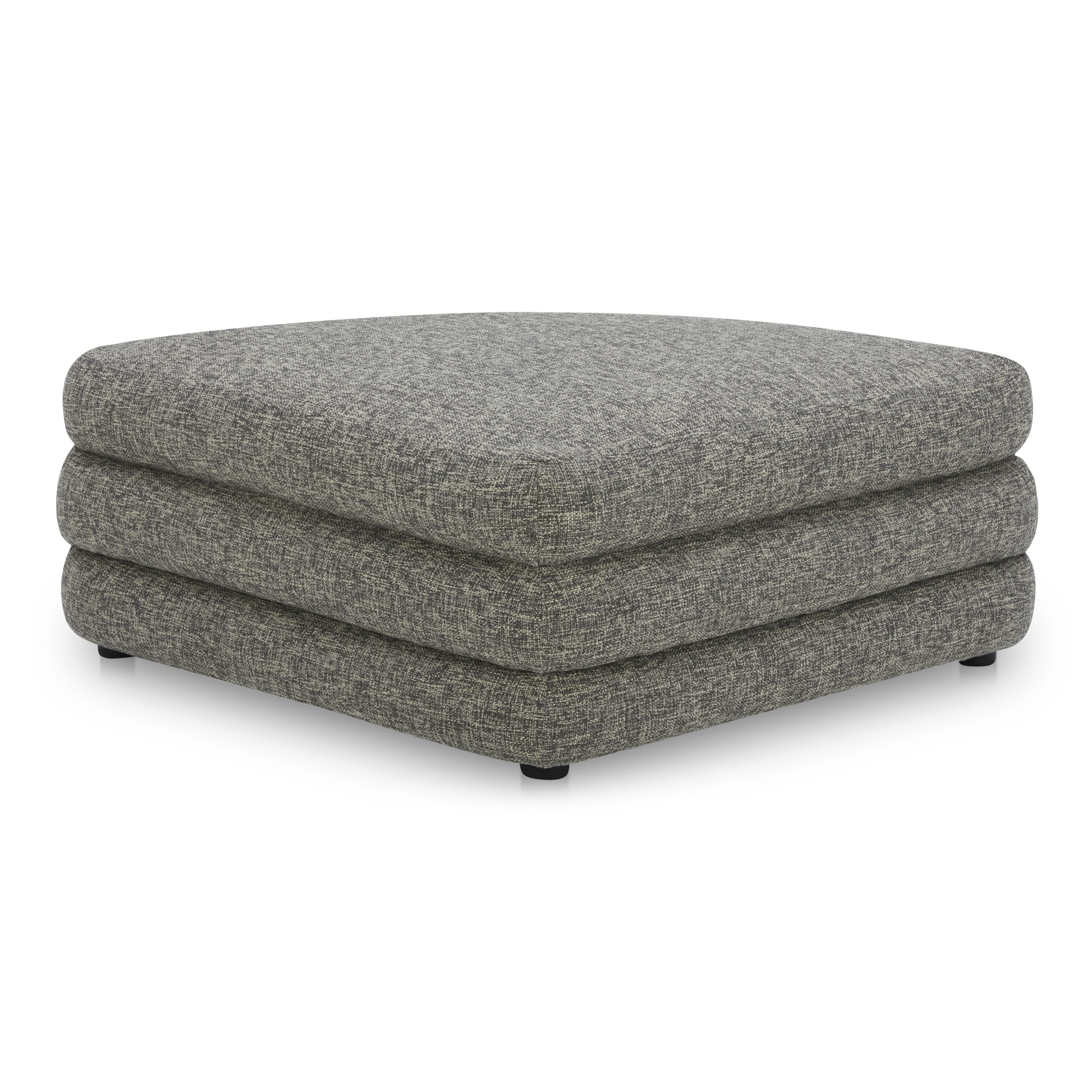 Lowtide Curved Ottoman Stone Tweed - Image 2