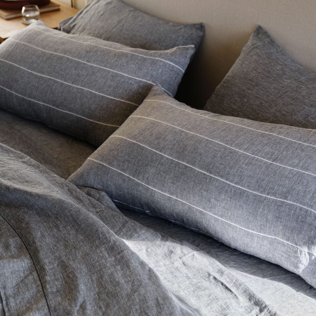 The Citizenry Stonewashed Linen Pillowcases Various | Standard | Indigo Chambray - Image 10