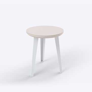 Birch Side Table, 15", Blush & White - Image 0