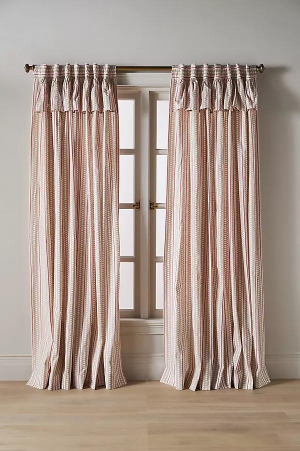 Cotton Printed Stripe Valance Curtain - Image 0