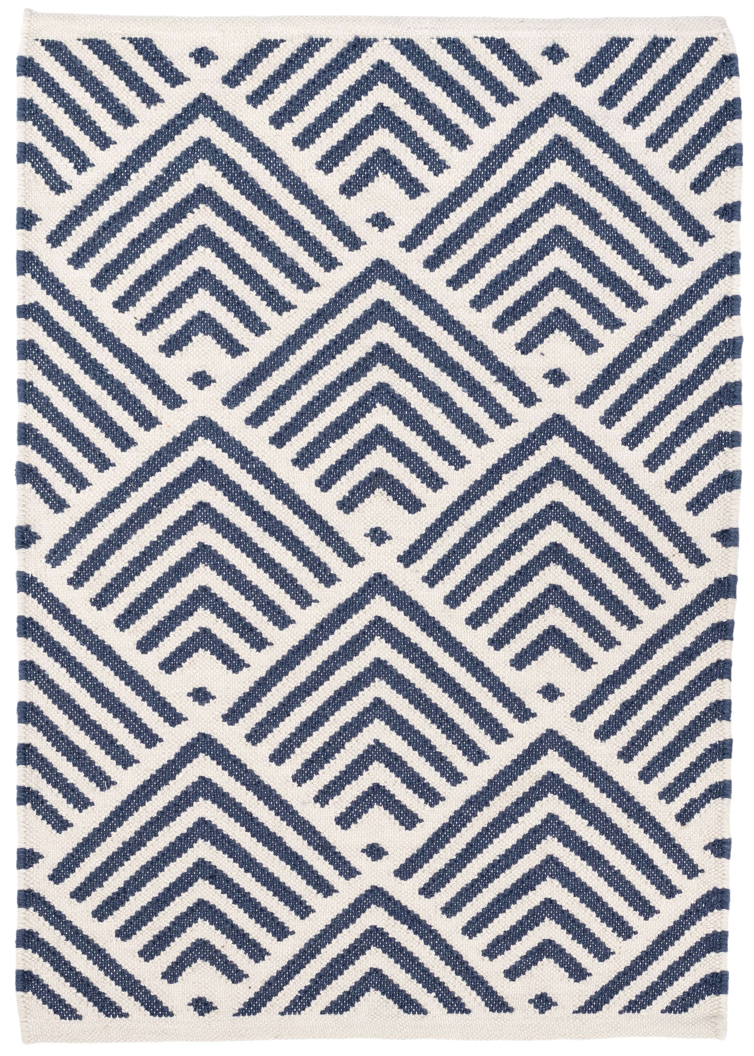 Cleo Navy Handwoven Indoor/Outdoor Rug - Image 0